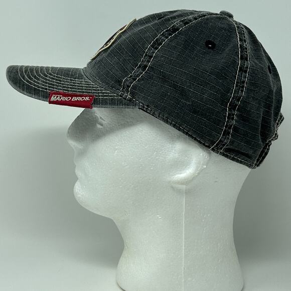 Nintendo Super Mario Bros Dad Hat Baseball Cap Goomba Game Over Strapback Gray - Picture 6 of 9